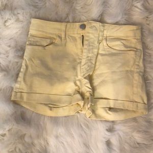 Yellow h and m shorts